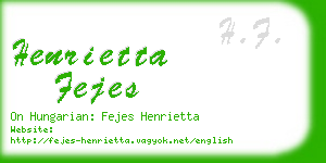 henrietta fejes business card